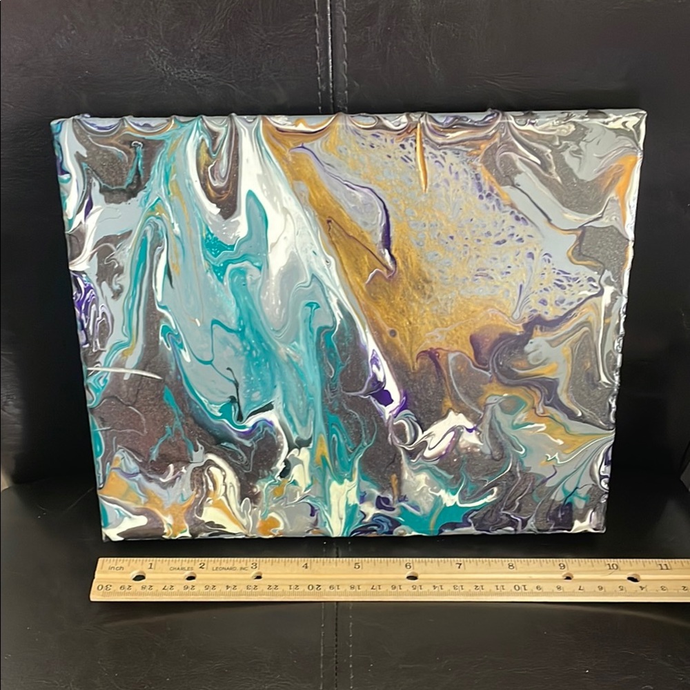 Modern Colorful Flow Painting 10 x 8